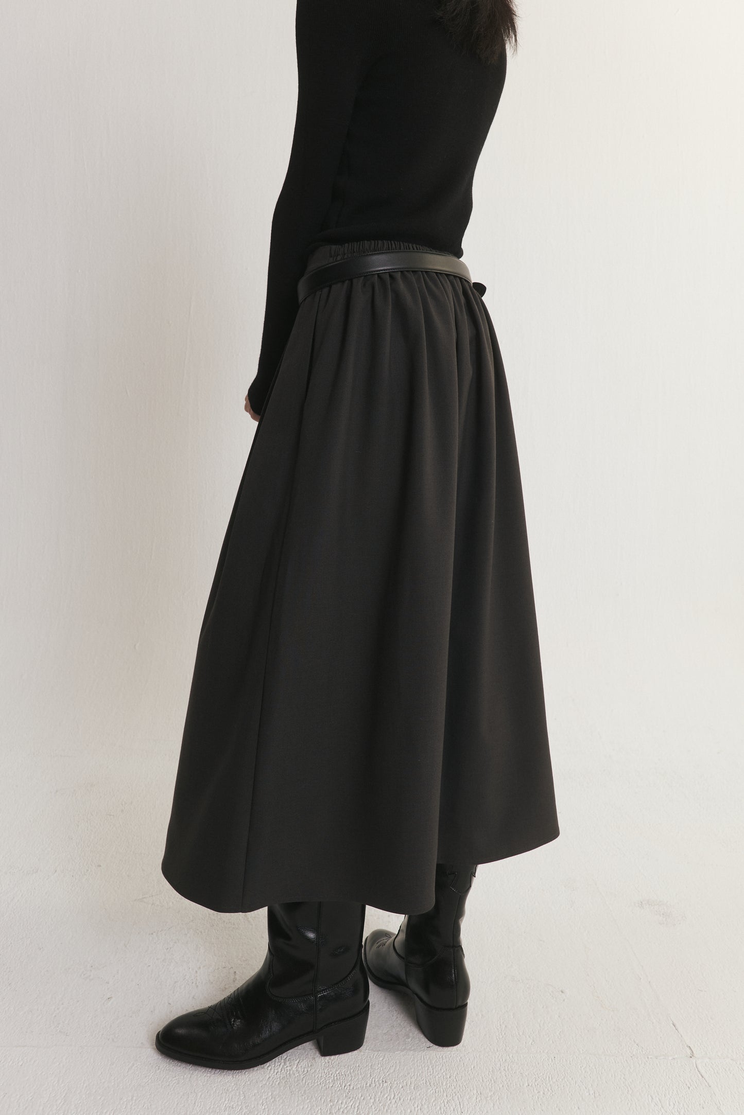 Pleated Midi Skirt