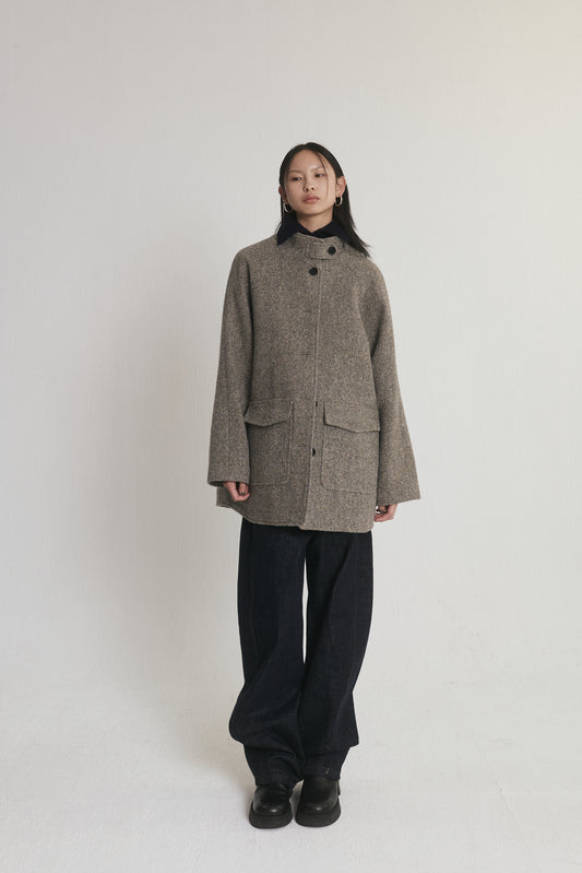 Wool Cocoon Coat