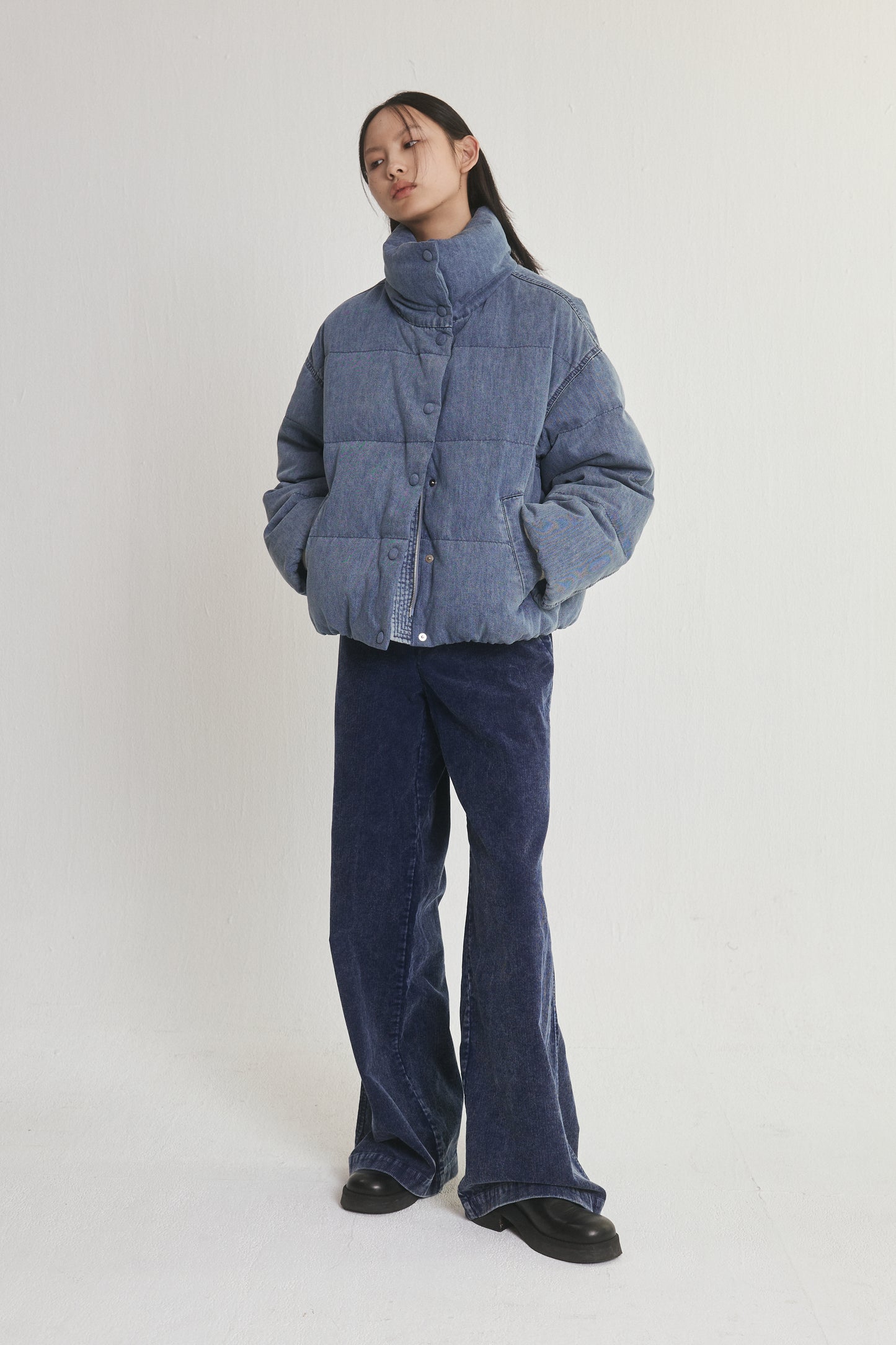 Denim Puffer Jacket