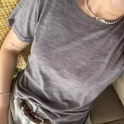 揚子紗羊毛圓領T卹