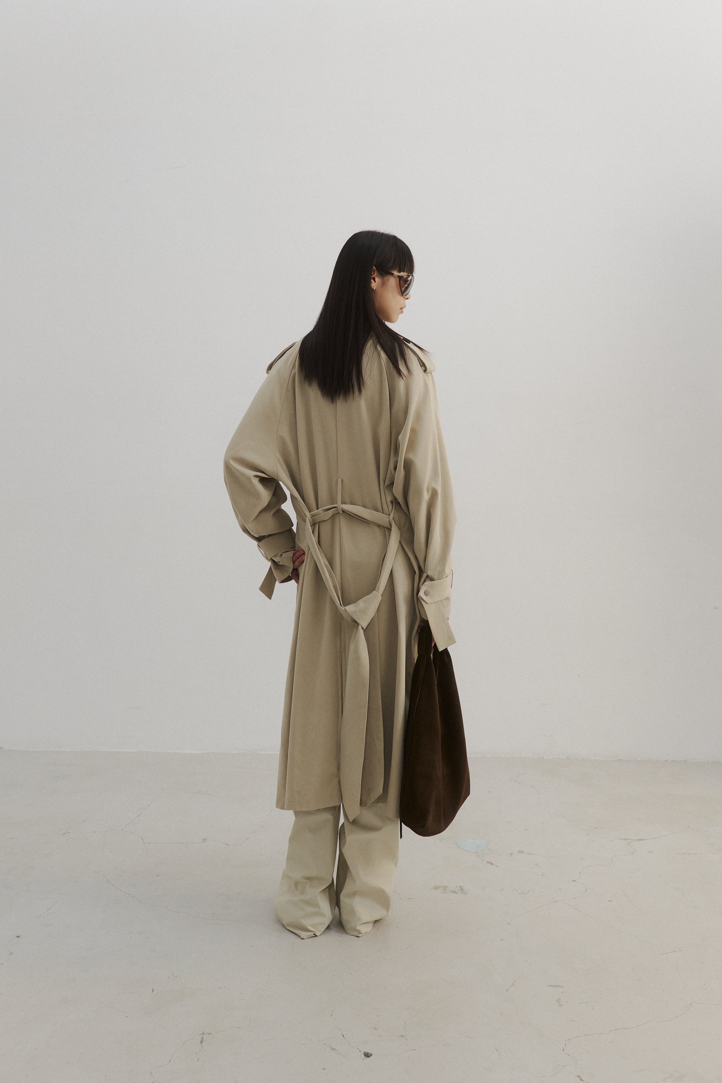 Timeless Double-Breasted Long Trench