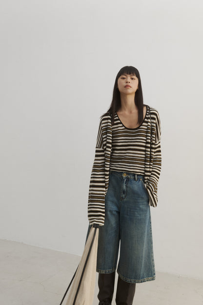 Cropped Denim Pants