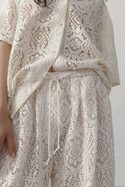 Linen-Blend Pull-On Pants