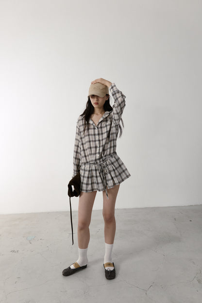 Jeju Stroll Shirt Dress Romper