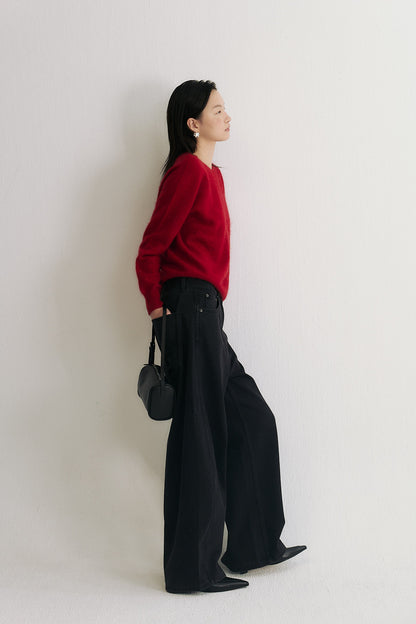Wool Mist Brushed Wool Sweater