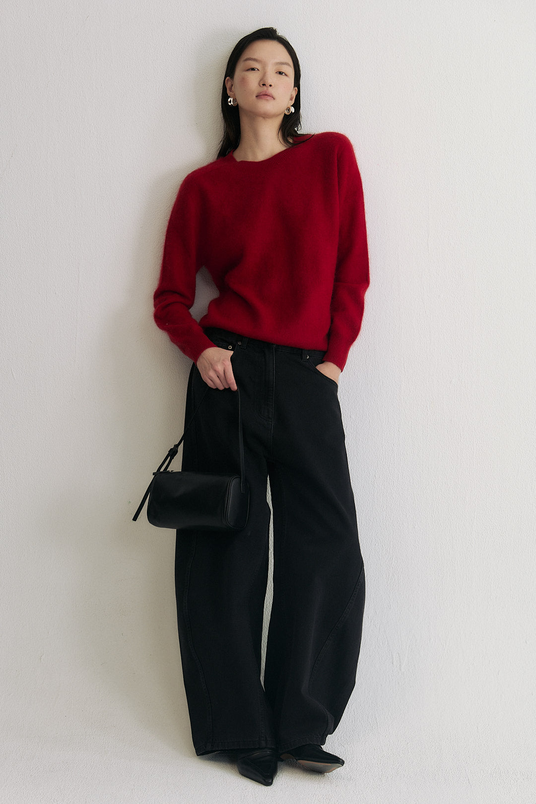 Wool Mist Brushed Wool Sweater