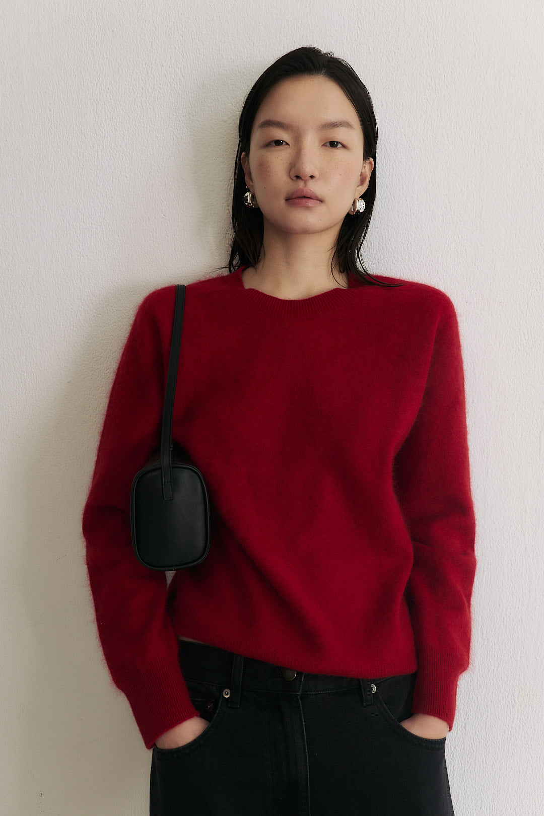 Wool Mist Brushed Wool Sweater