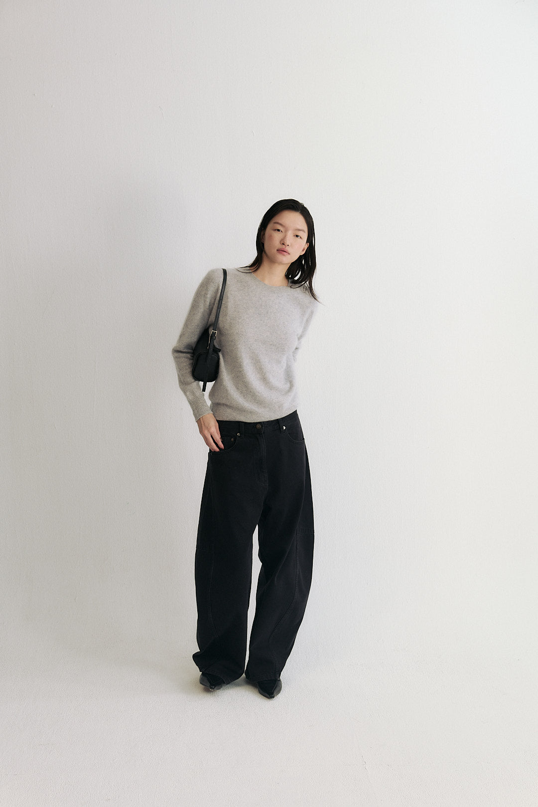 Wool Mist Brushed Wool Sweater