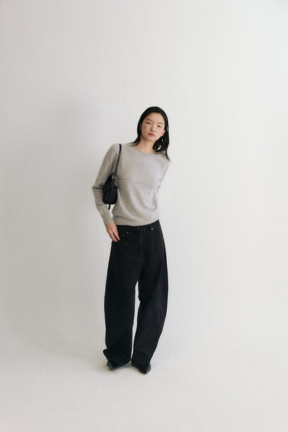 Wool Mist Brushed Wool Sweater
