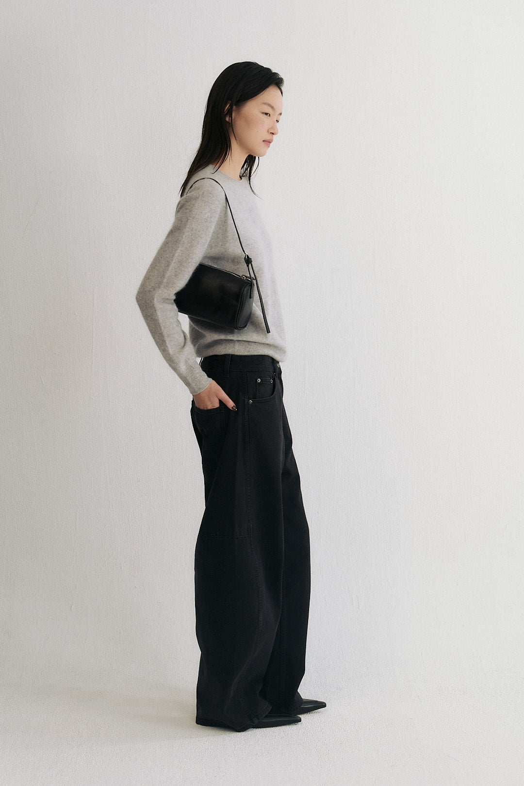 Wool Mist Brushed Wool Sweater