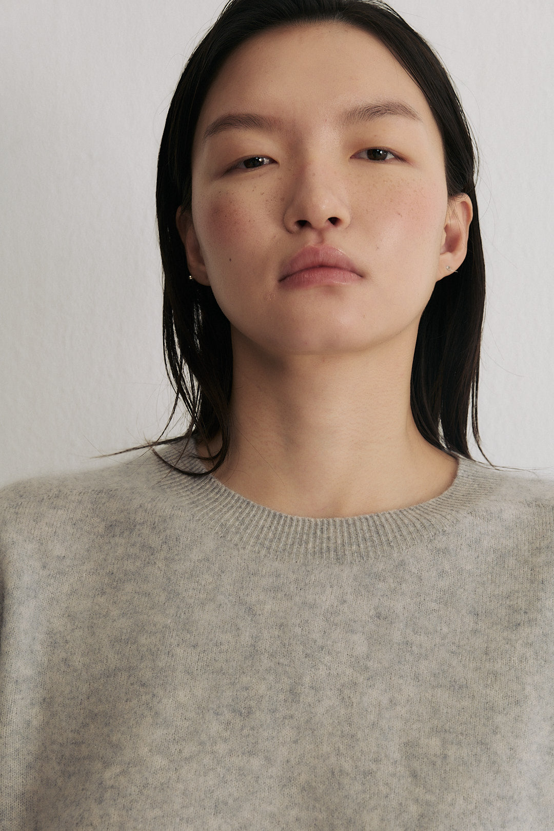 Wool Mist Brushed Wool Sweater