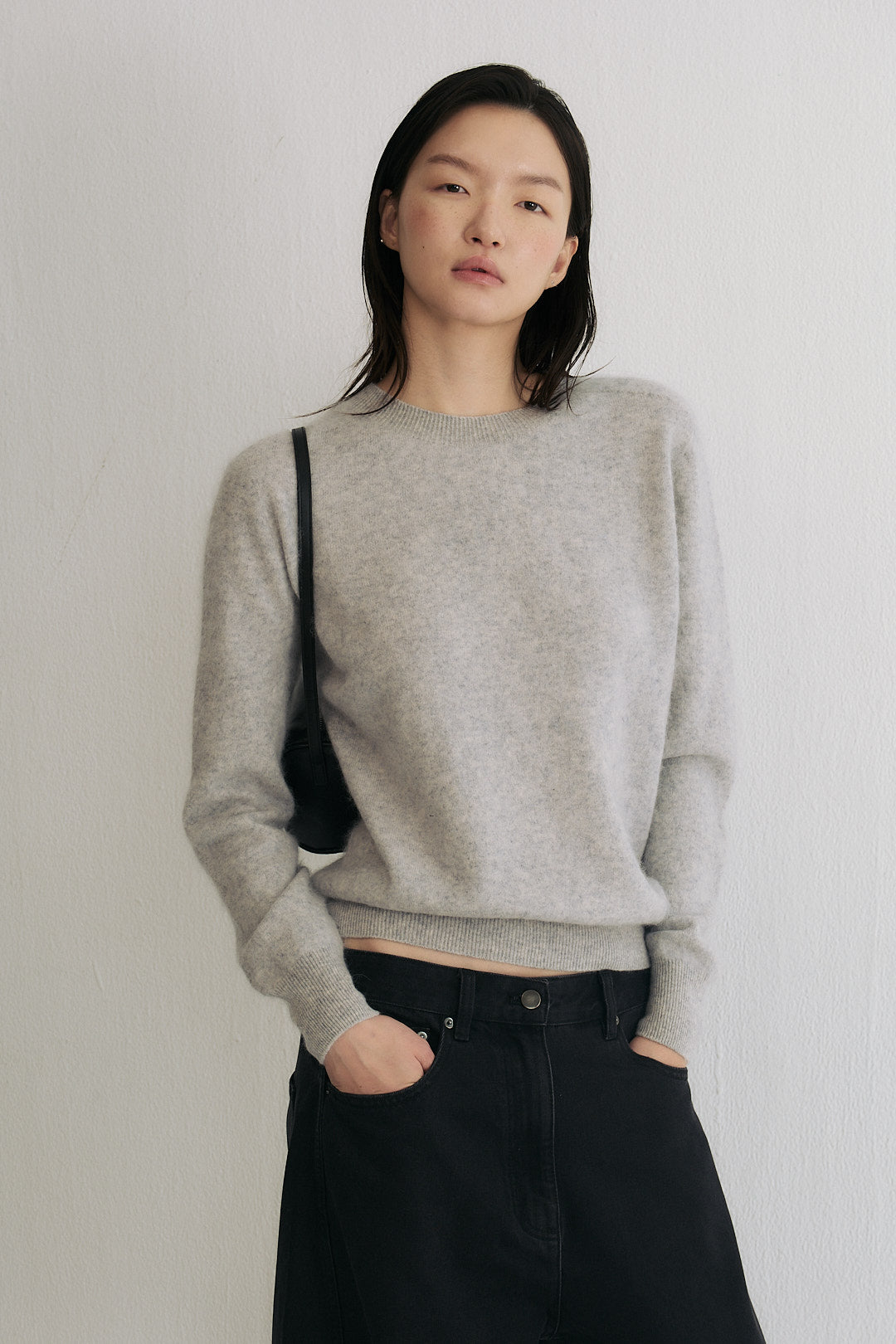 Wool Mist Brushed Wool Sweater