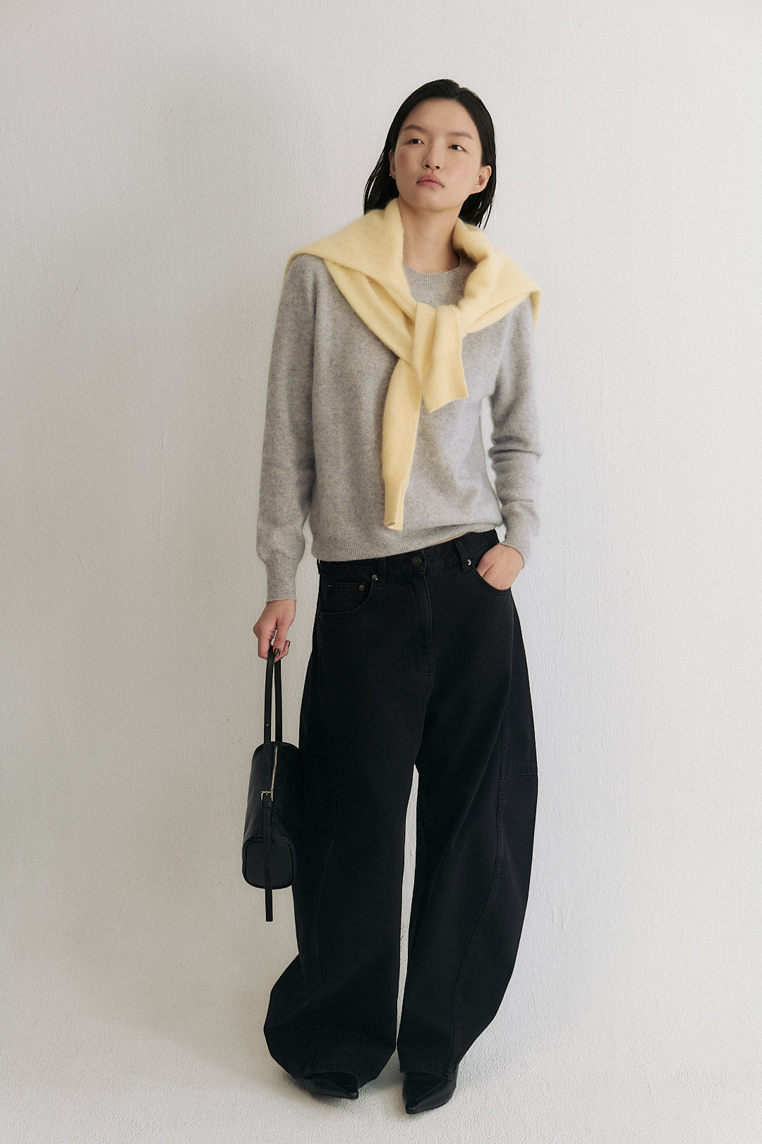 Wool Mist Brushed Wool Sweater