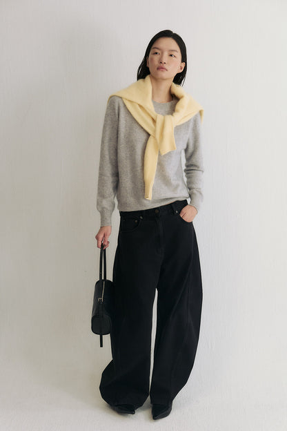 Wool Mist Brushed Wool Sweater