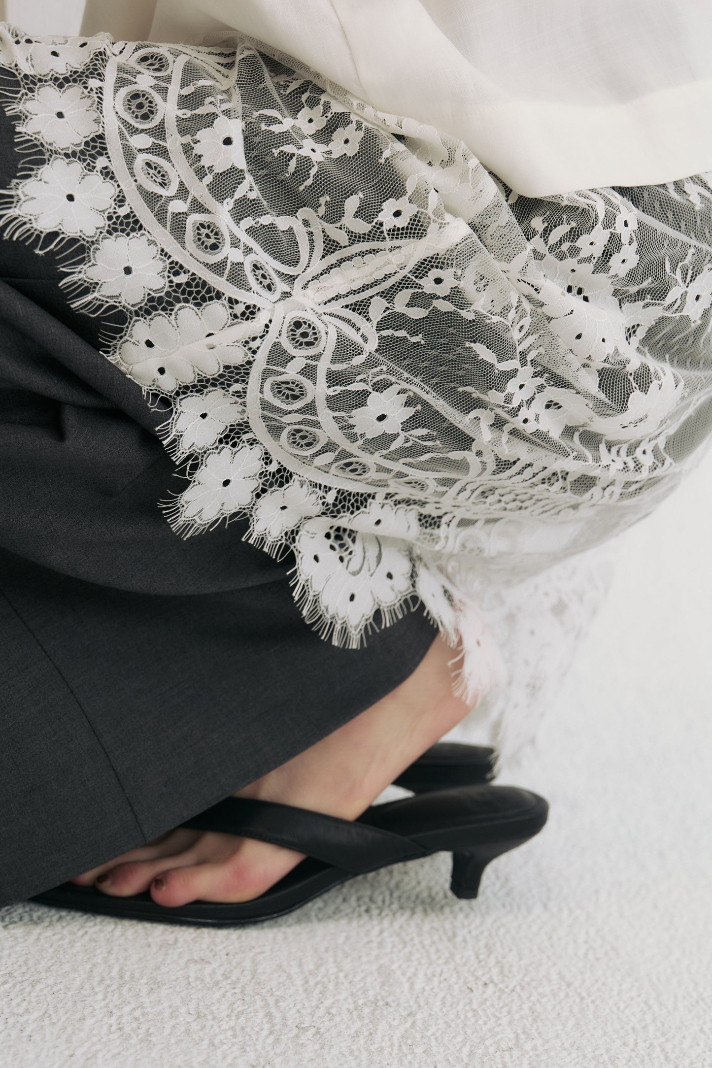 Layered Muse Lace-Paneled Shirt Dress