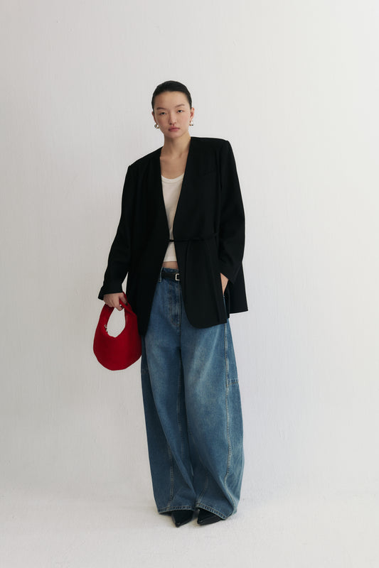 The Silent Statement Collarless Blazer