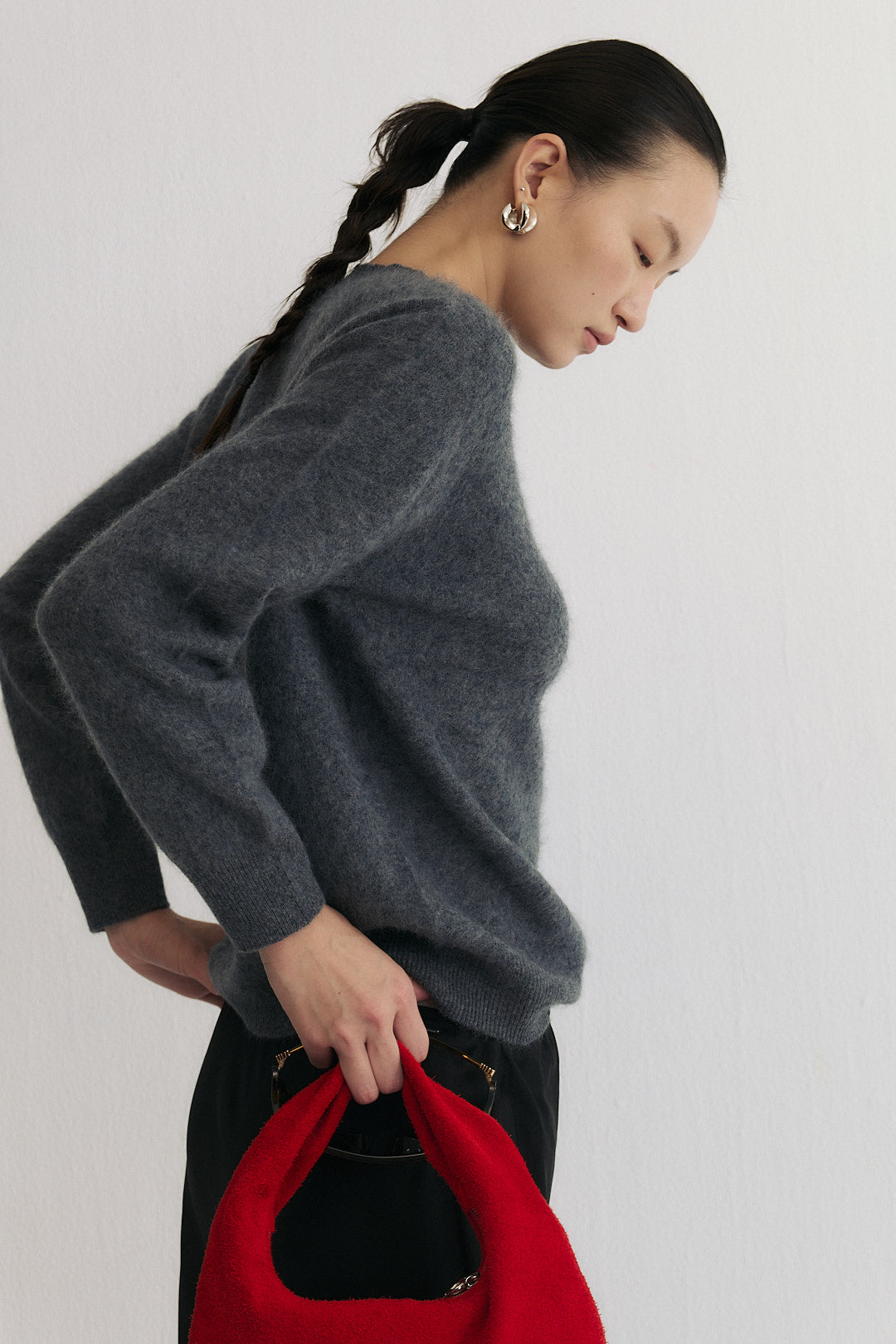 Wool Mist Brushed Wool Sweater