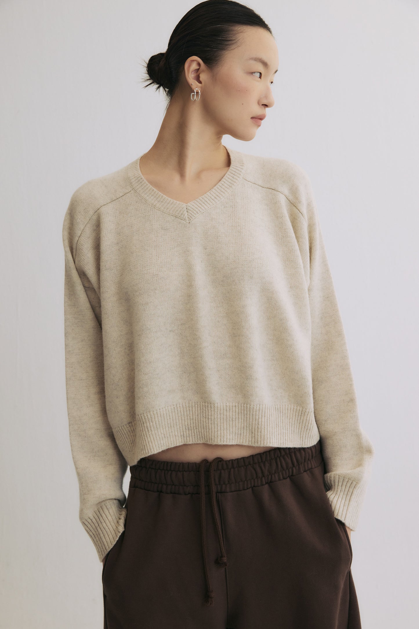 Grey Matter V-Neck Merino Sweater
