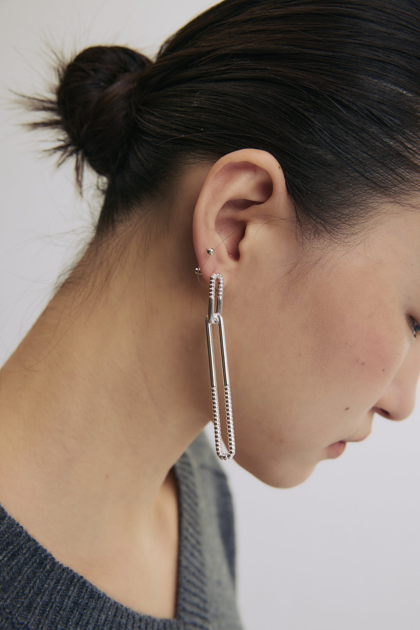 LINE Cross-Link Layered Earrings