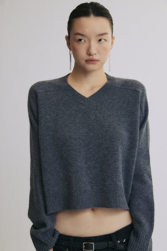 Grey Matter V-Neck Merino Sweater