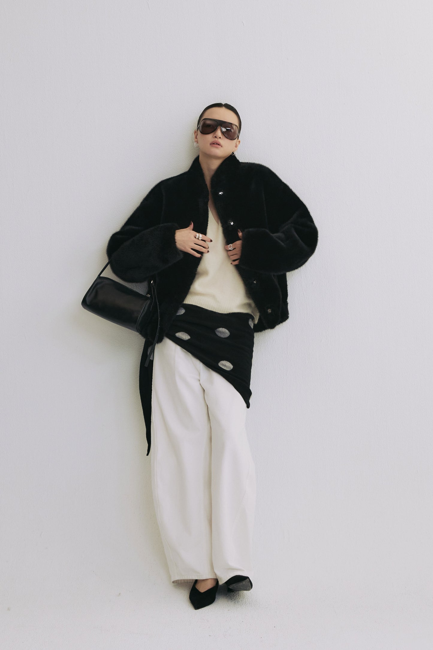 小樽暮色仿皮草外套