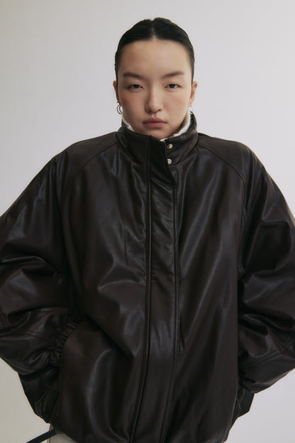 Berlin Recollection Faux Leather Down Jacket