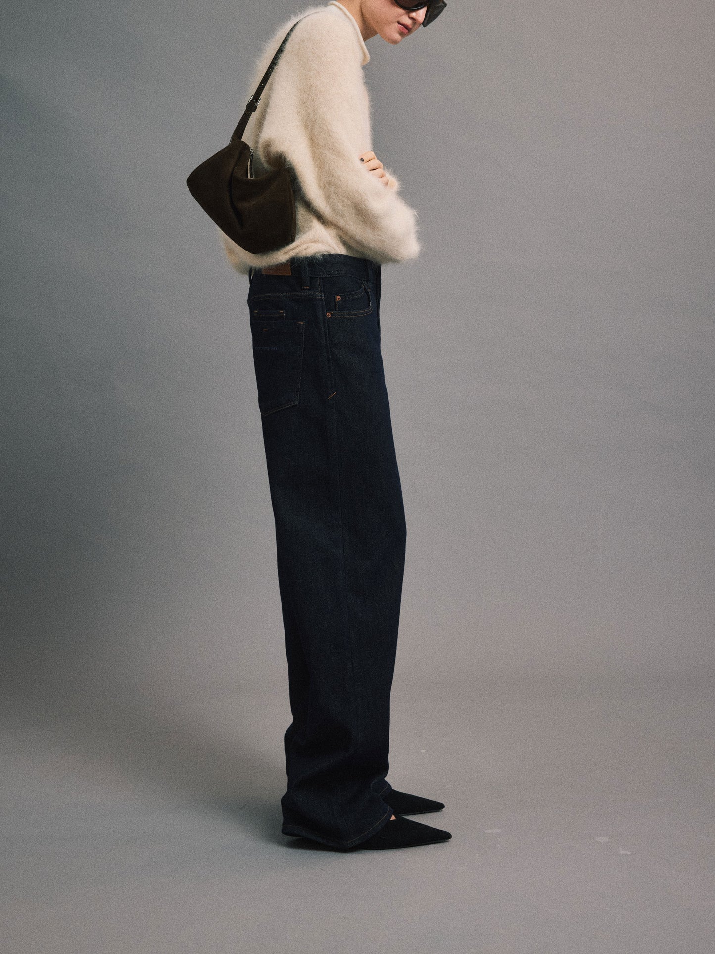 Black Gold Raw Denim Straight Jeans (Fleece-Lined)