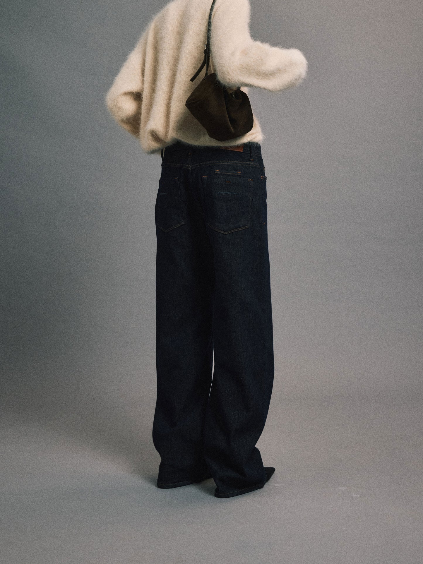 Black Gold Raw Denim Straight Jeans (Fleece-Lined)