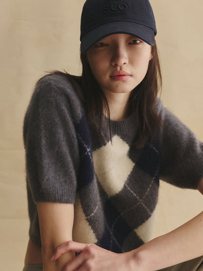 Collegiate Diamond Cashmere Knit