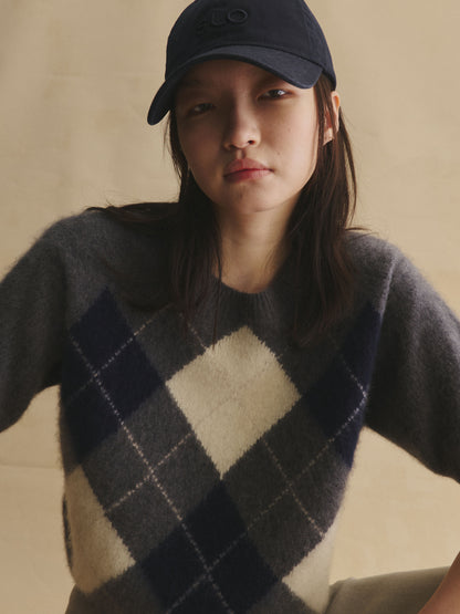 Collegiate Diamond Cashmere Knit