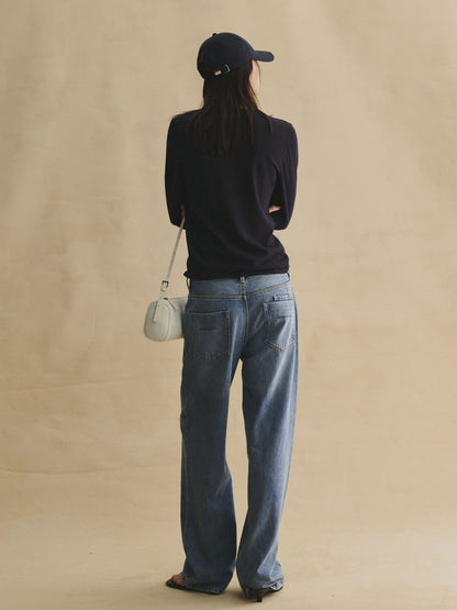 Linen-Blend Henley Tee