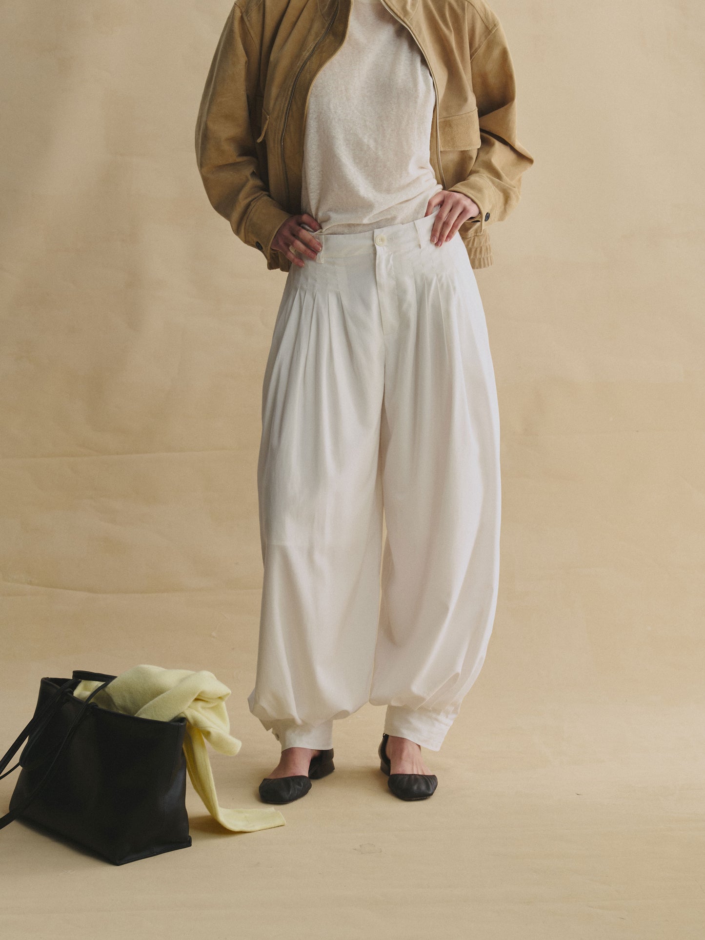 Blanche White Balloon Pants