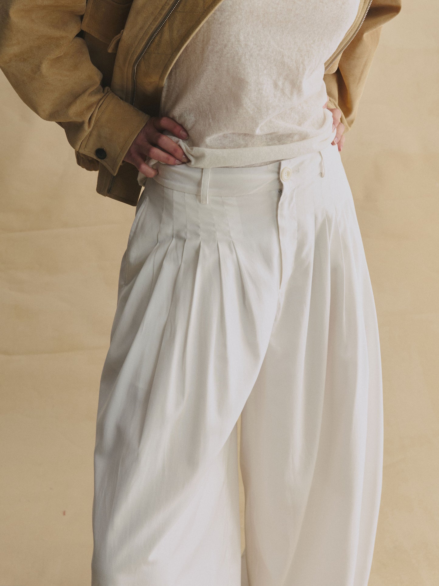 Blanche White Balloon Pants
