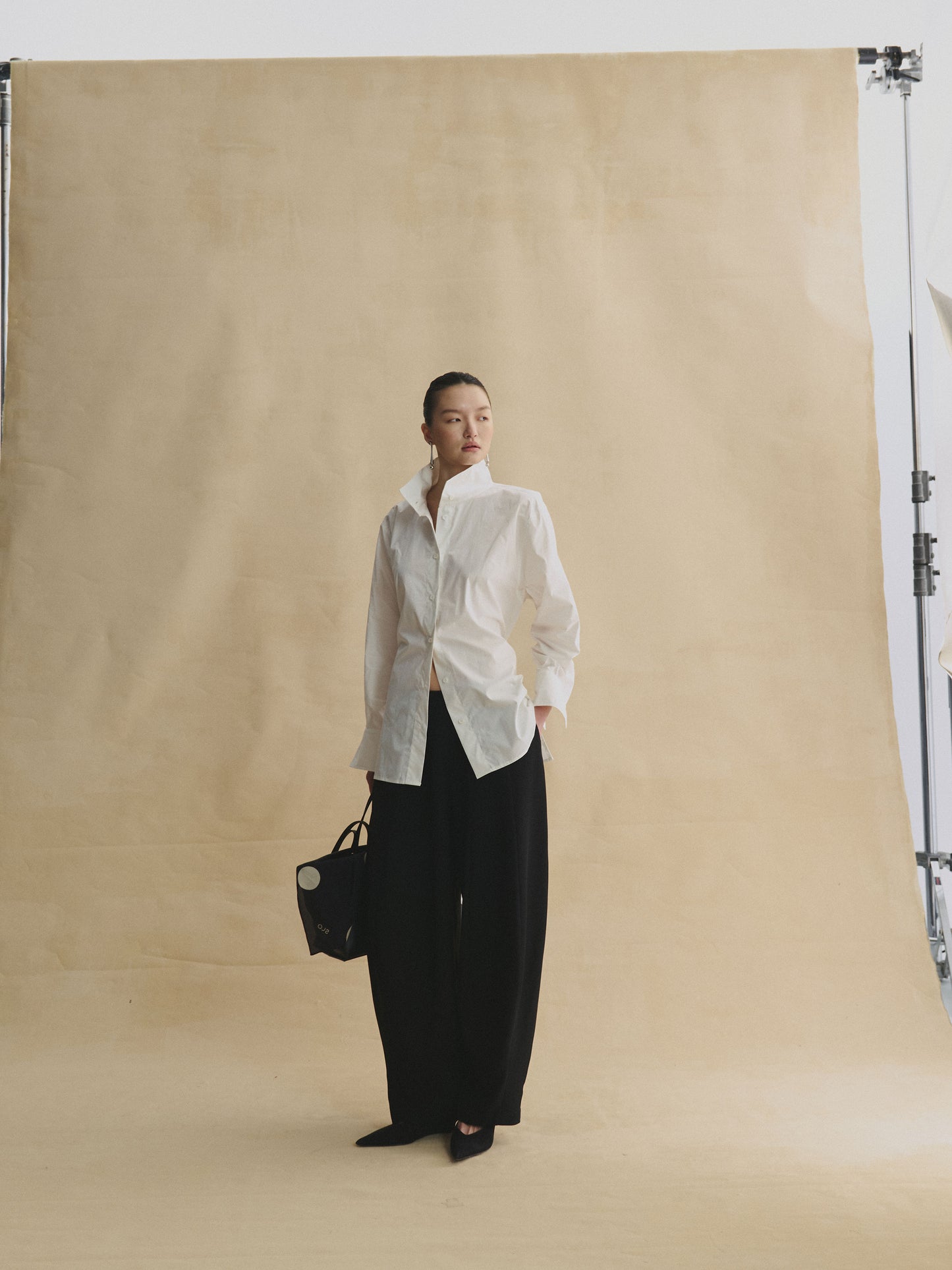 Smart Tailored Stand-Collar Shirt