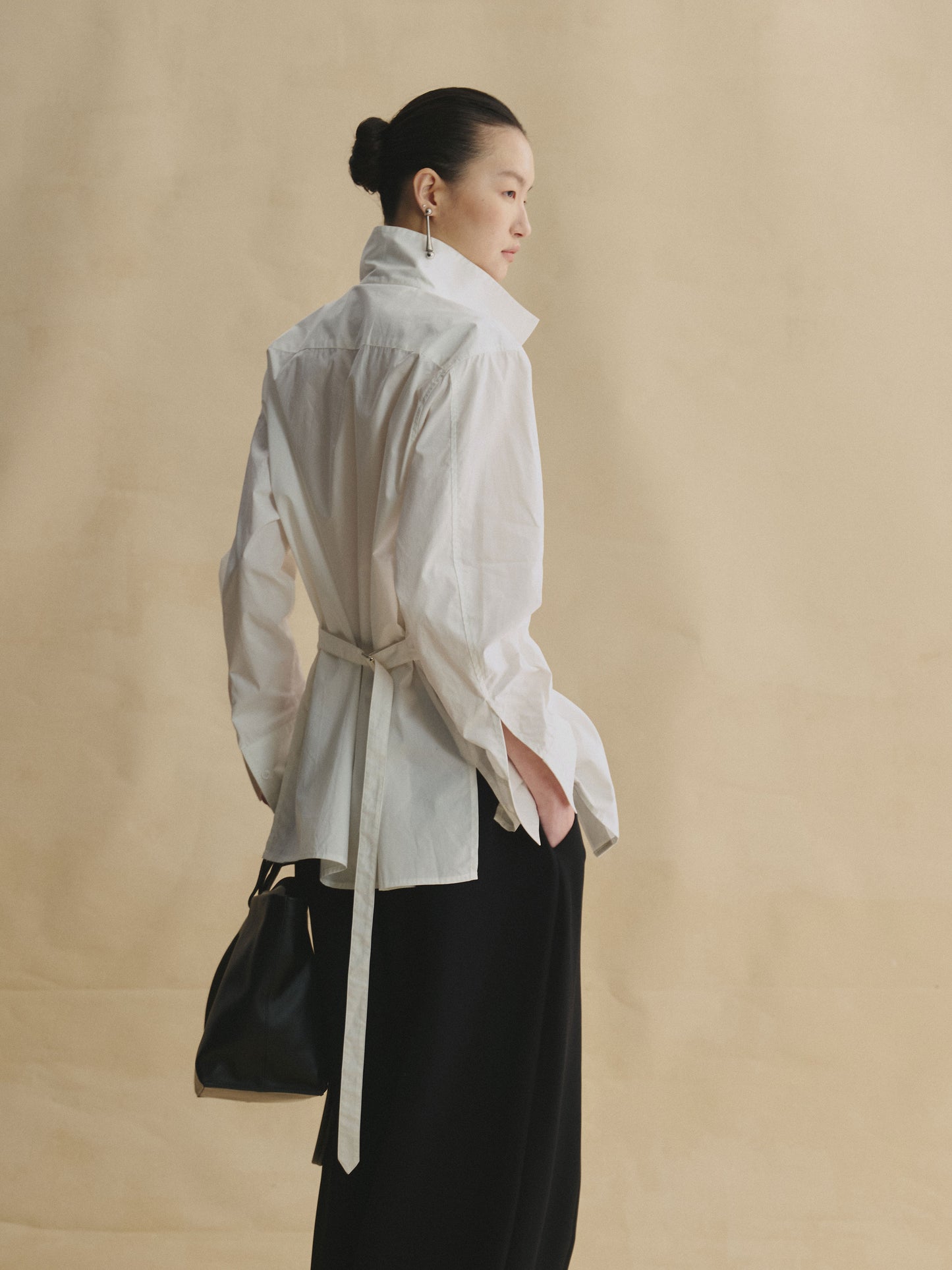 Smart Tailored Stand-Collar Shirt