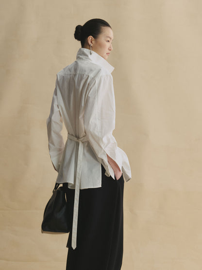 Smart Tailored Stand-Collar Shirt