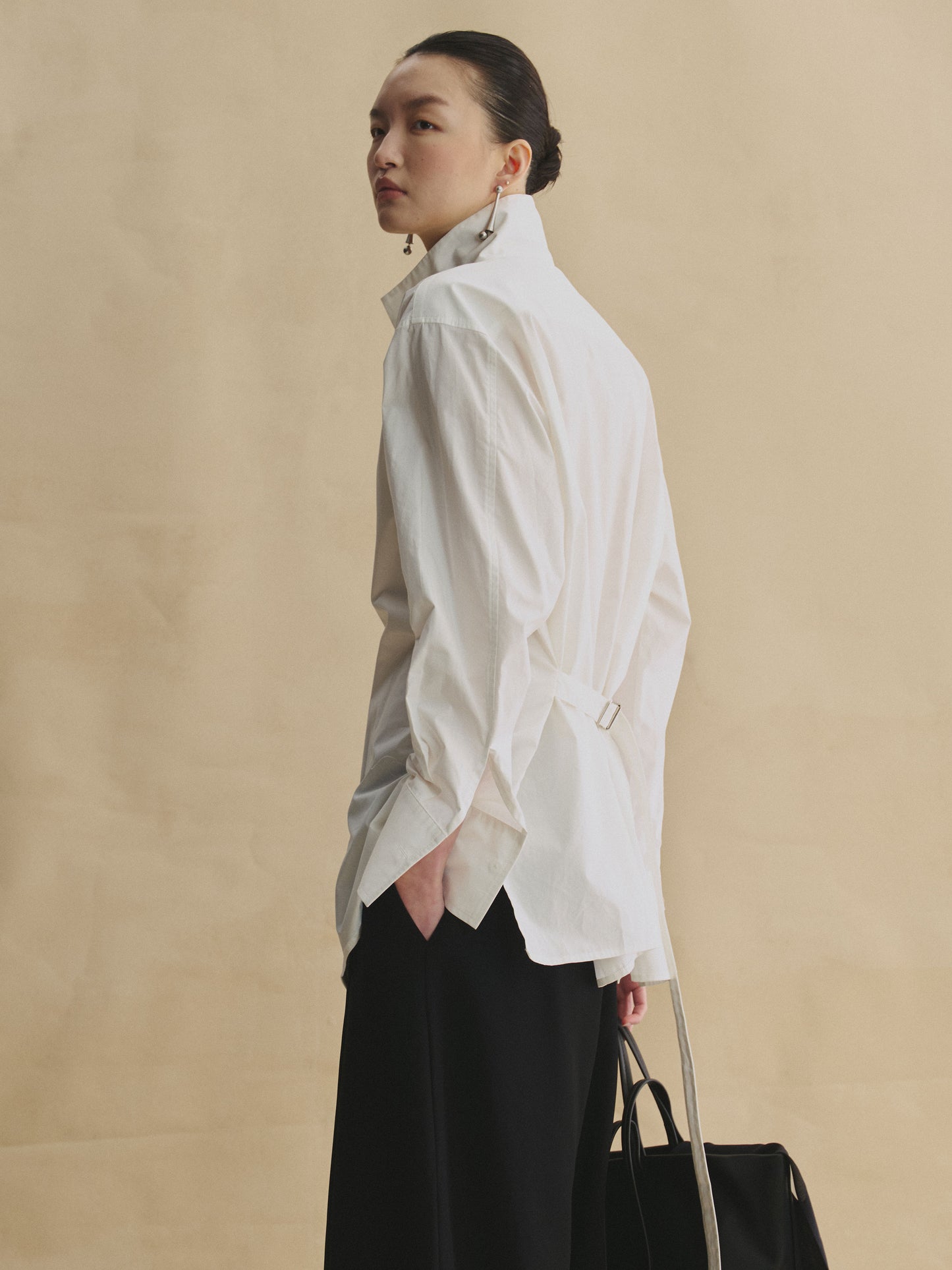 Smart Tailored Stand-Collar Shirt