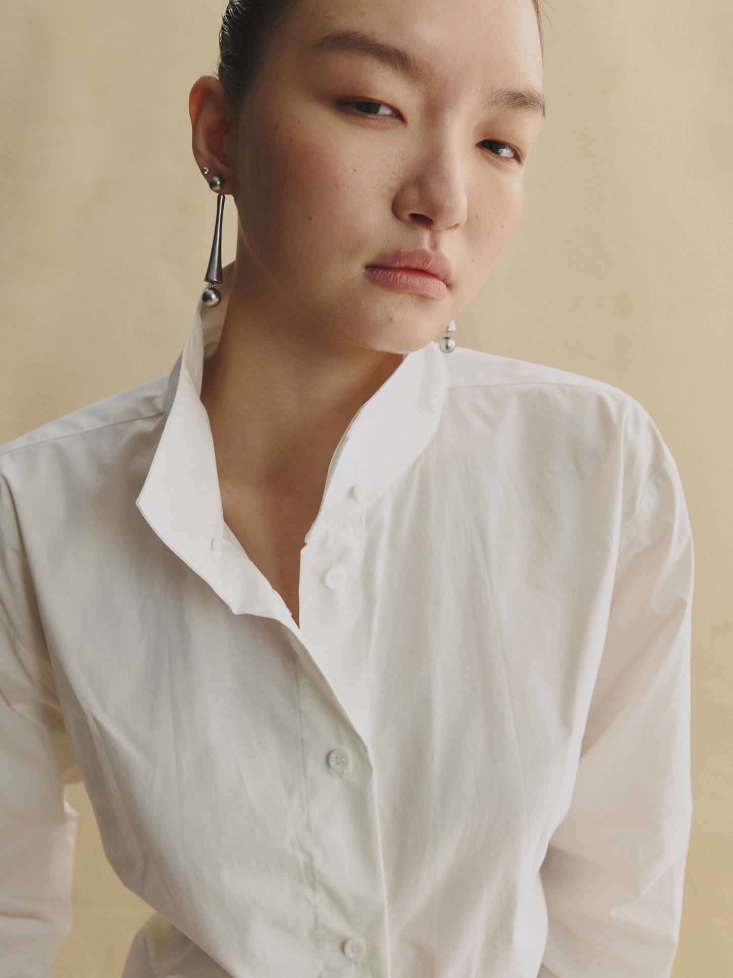 Smart Tailored Stand-Collar Shirt