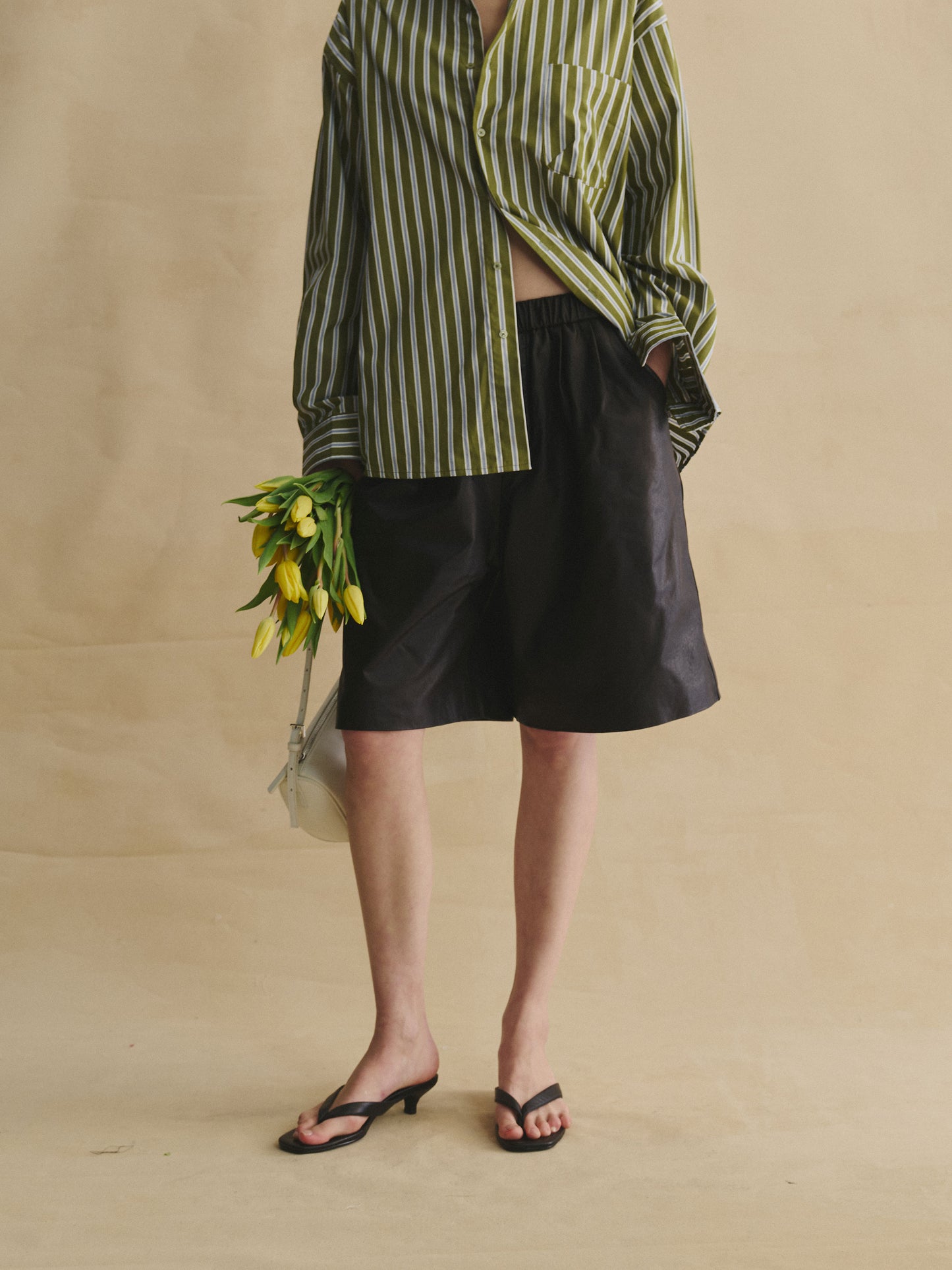 Vegetable-Tanned Leather Bermuda Shorts