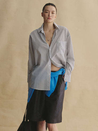 Smart Stripe Cotton Shirt
