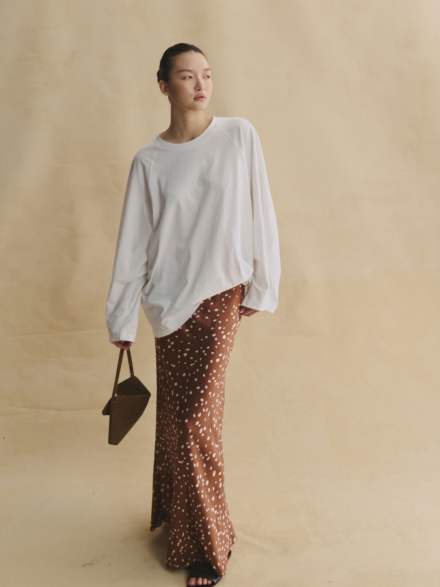 Golden Ratio Acetate Midi Skirt