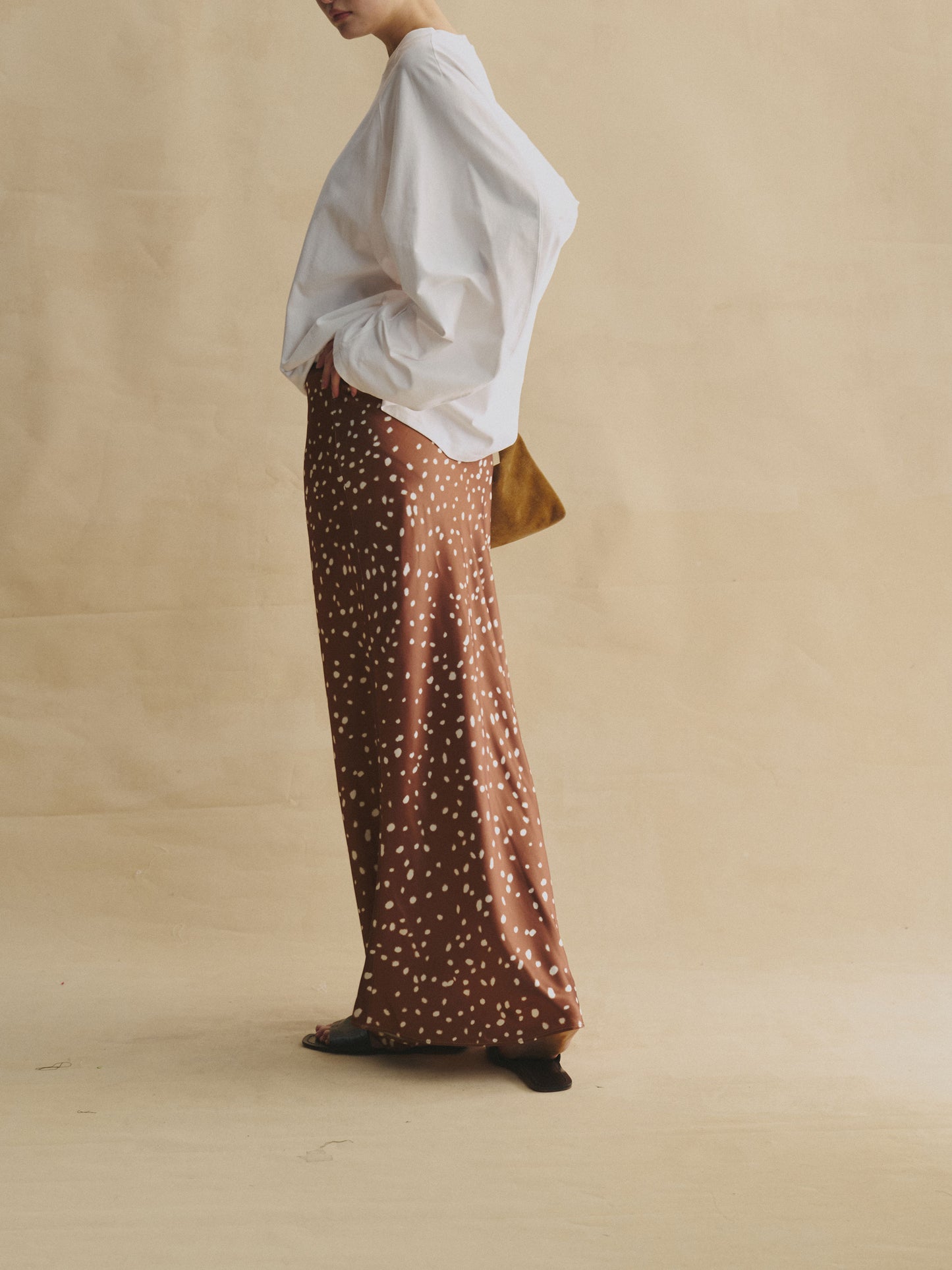 Golden Ratio Acetate Midi Skirt