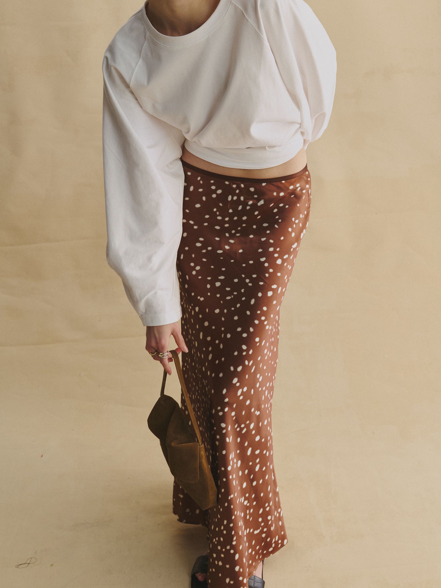 Golden Ratio Acetate Midi Skirt