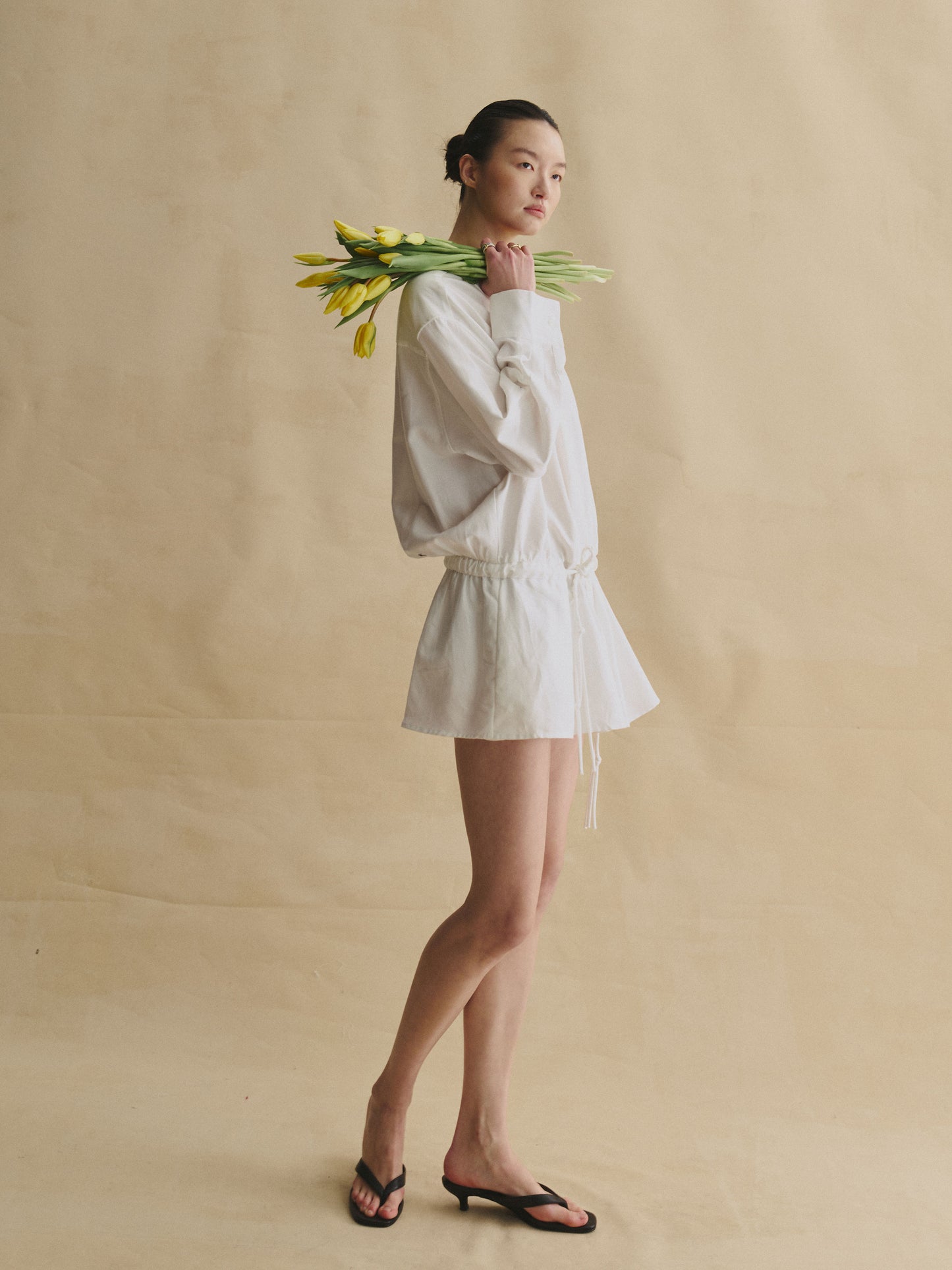 Jeju Stroll Shirt Dress Romper