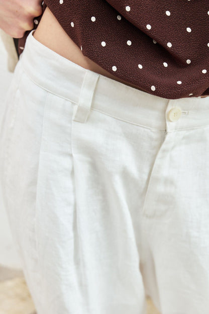 Breath Linen Wide-Leg Pants