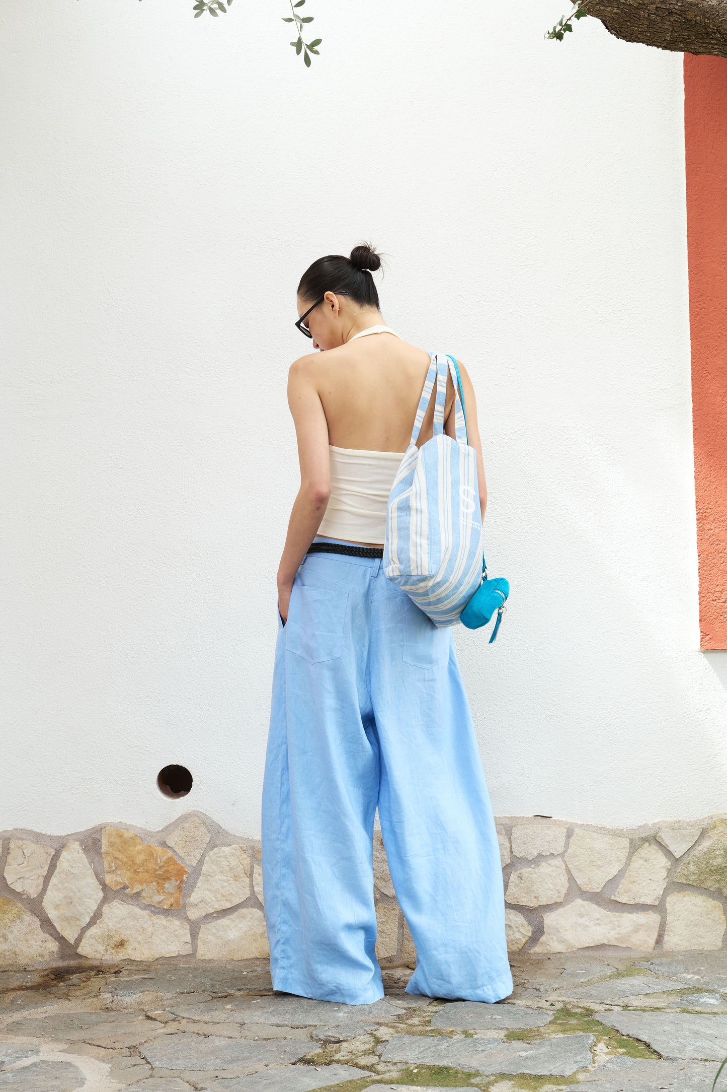 Breath Linen Wide-Leg Pants