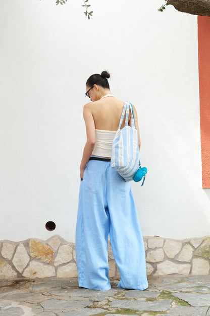Breath Linen Wide-Leg Pants