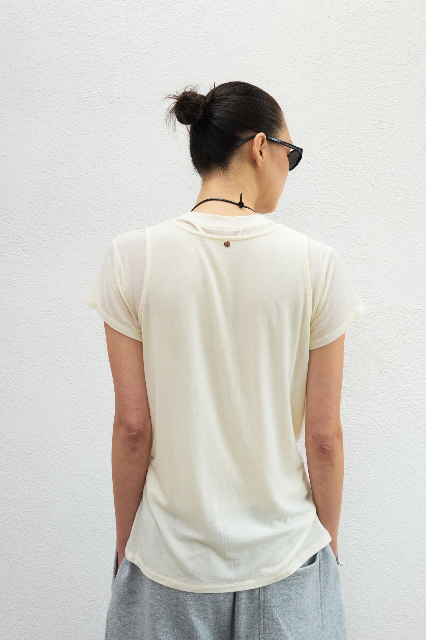 「交疊膚感」兩件套 Tee
