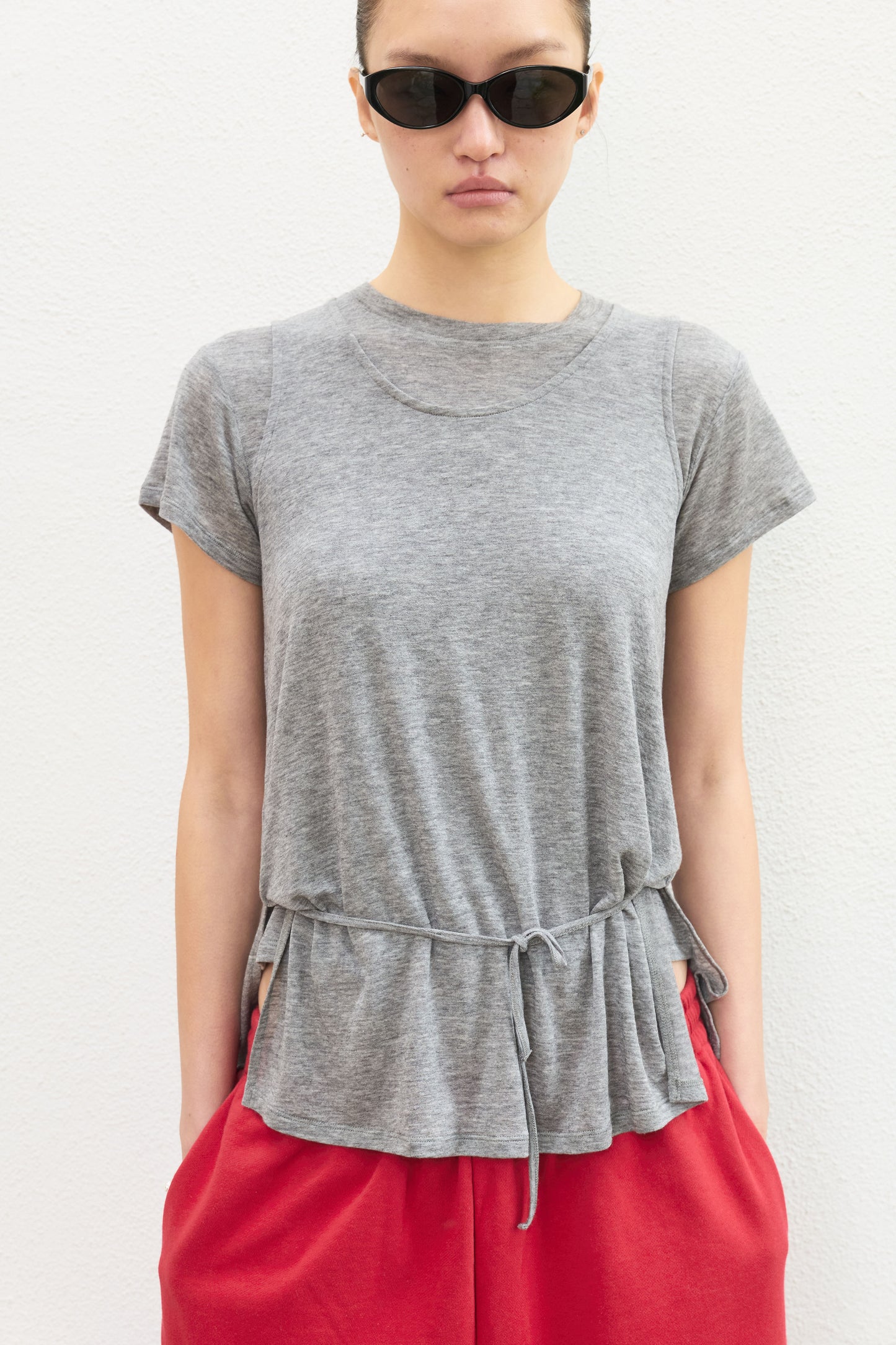 「交疊膚感」兩件套 Tee