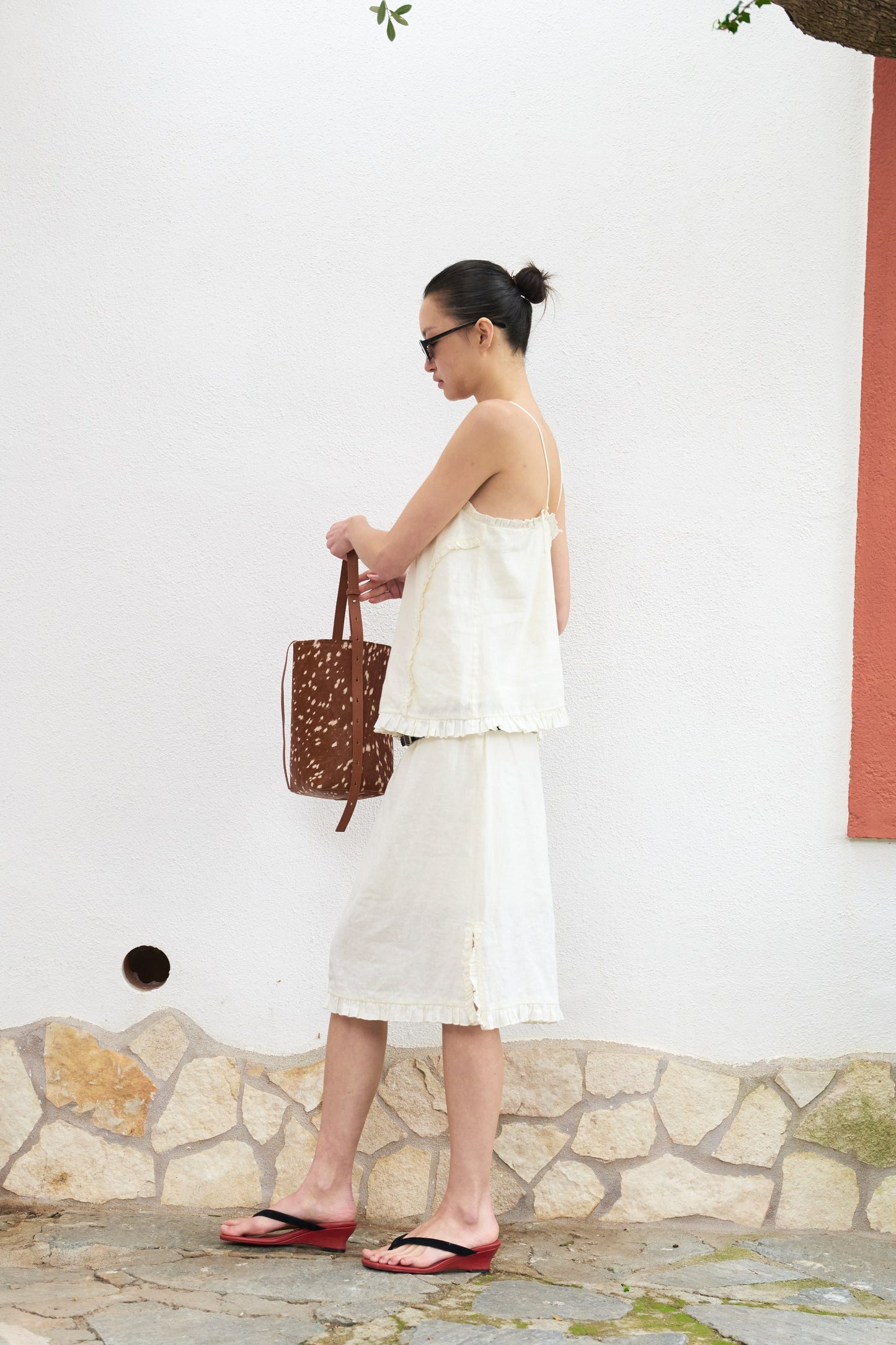 Beverly Holiday Linen Camisole & Skirt